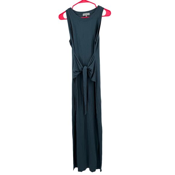 Michael Stars Solange Dress Size Small NEW Tie Waist Maxi Pebble Blue NWOT - Picture 4 of 15